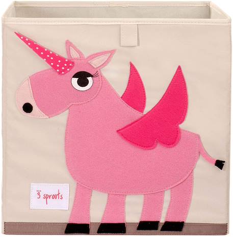 Cube de rangement licorne Rose 1 - vertbaudet enfant 