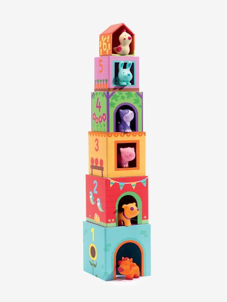 Cubes imagiers Topanifarm DJECO multicolore 1 - vertbaudet enfant 
