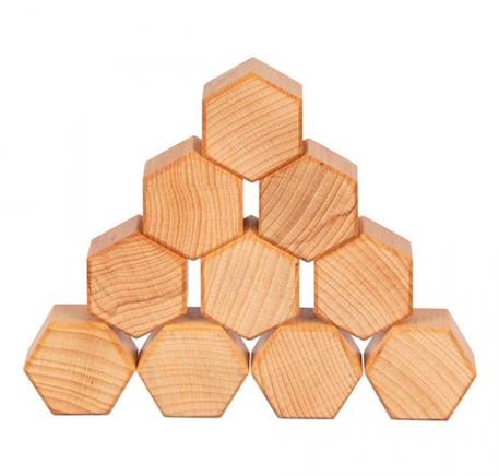 Jeu de construction en bois naturel Beige 2 - vertbaudet enfant 