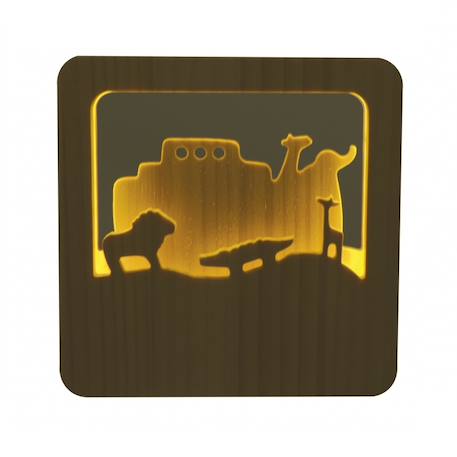 Veilleuse en bois arche de noé Beige 2 - vertbaudet enfant 