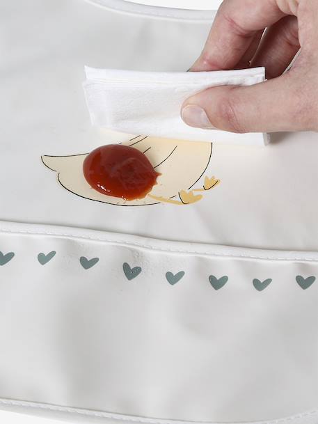 Bavoir rond plastifié Minisaurus+Oies 9 - vertbaudet enfant 