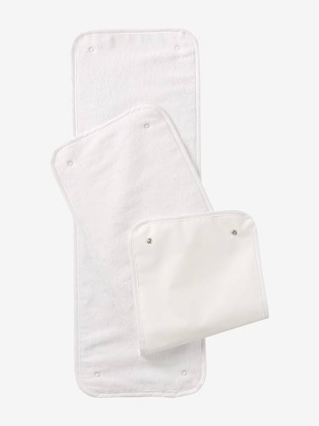 Lot de 2 serviettes de rechange pour tapis à langer nomade écru 1 - vertbaudet enfant 