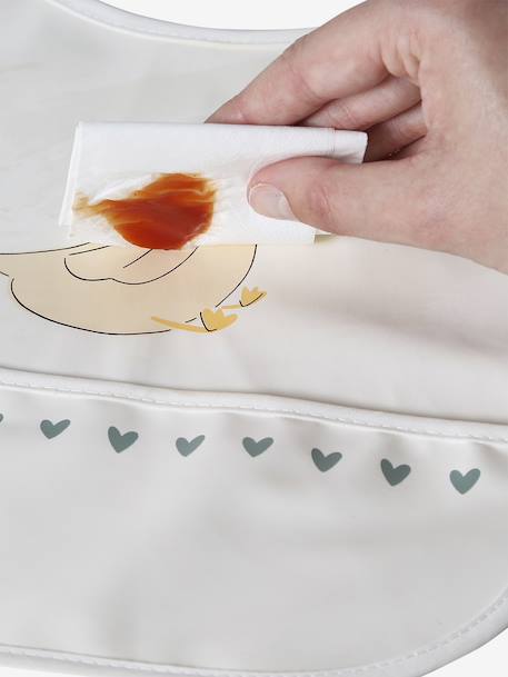 Bavoir rond plastifié Minisaurus+Oies 10 - vertbaudet enfant 