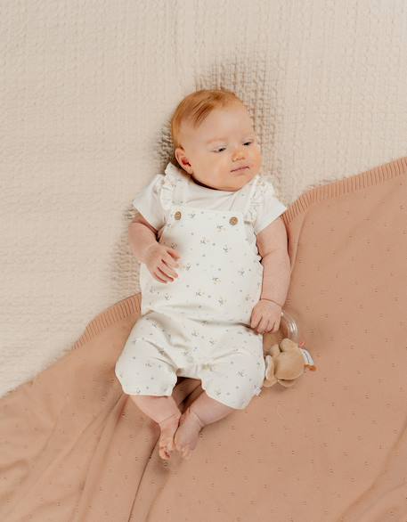Ensemble salopette avec t-shirt coton Blanc 2 - vertbaudet enfant 