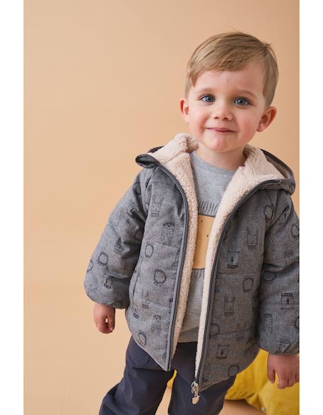 Veste déperlante groloudoux® et sherpa Gris 2 - vertbaudet enfant 