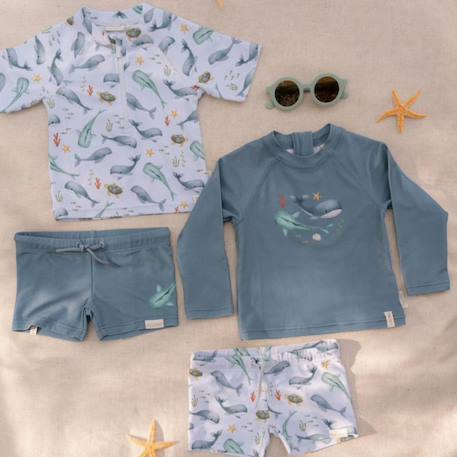 T-shirt de bain anti-uv manches longues ocean blue (3-4 ans) Bleu 4 - vertbaudet enfant 