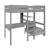 Lit mezzanine avec bureau et chauffeuse pin massif  basile Blanc+Gris 9 - vertbaudet enfant 