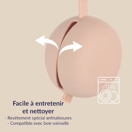 Boîte à sucette en silicone difrax lovi Beige+Vert 4 - vertbaudet enfant 