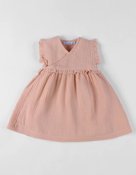 Bébé-Robe portefeuille en mousseline de coton