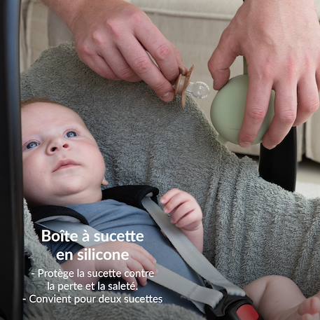 Boîte à sucette en silicone difrax lovi Beige+Vert 9 - vertbaudet enfant 