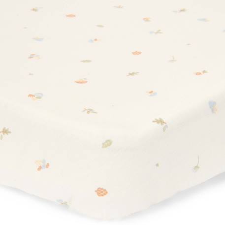 Drap housse forest treasures (70 x 140-150 cm) Blanc, bleu+Rose 1 - vertbaudet enfant 