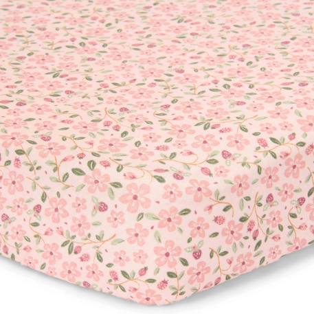 Drap housse forest treasures (70 x 140-150 cm) Blanc, bleu+Rose 7 - vertbaudet enfant 