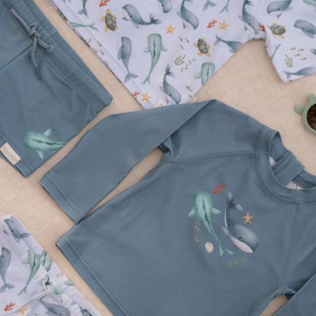T-shirt de bain anti-uv manches longues ocean blue (3-4 ans) Bleu 5 - vertbaudet enfant 
