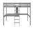 Lit mezzanine avec bureau pin massif  basile Blanc+Gris 12 - vertbaudet enfant 