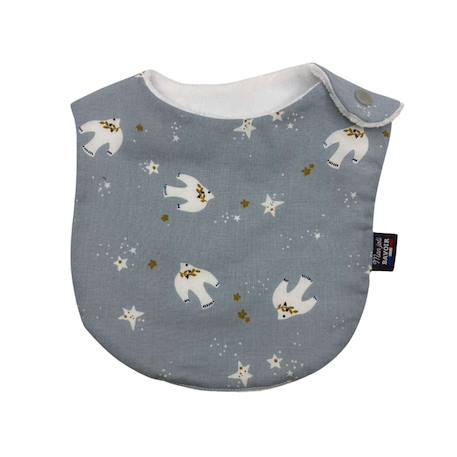 Bavoir nourrisson (fleur kalmia) Animaux d'hiver moka+Animaux d'hiver vert+Bateau+Bleu polaire+Carreau rose+Chat+Éléphants+Fleur blosy+Fleurs indiennes+Imprimé pétale blanc et gris+Jungle+Kaki triangles+Mini léopard+Monaha+Mouton+Oiseaux d'hiver+Petites oies+Rose pâle étoiles+Rose petites feuilles+Savane+Tigre 67 - vertbaudet enfant 