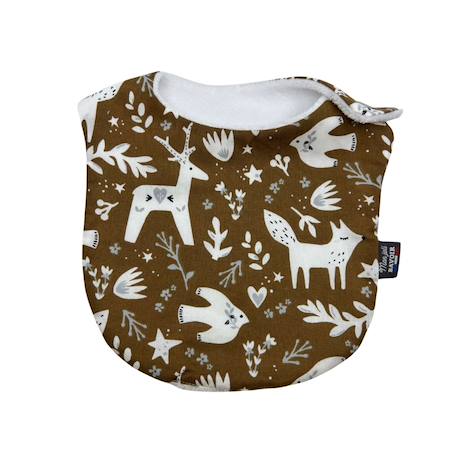 Bavoir nourrisson (fleur kalmia) Animaux d'hiver moka+Animaux d'hiver vert+Bateau+Bleu polaire+Carreau rose+Chat+Éléphants+Fleur blosy+Fleurs indiennes+Imprimé pétale blanc et gris+Jungle+Kaki triangles+Mini léopard+Monaha+Mouton+Oiseaux d'hiver+Petites oies+Rose pâle étoiles+Rose petites feuilles+Savane+Tigre 2 - vertbaudet enfant 