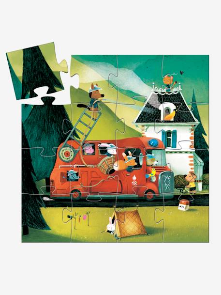 Puzzle Le camion de pompier 16 pièces multicolore 2 - vertbaudet enfant 