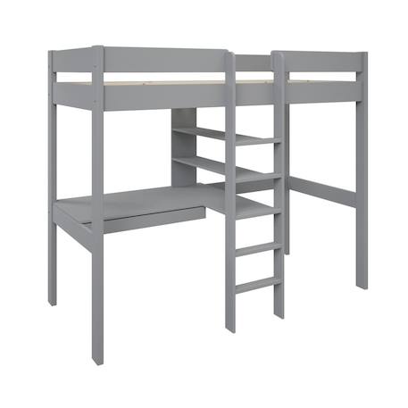 Lit mezzanine avec bureau pin massif  basile Blanc+Gris 10 - vertbaudet enfant 