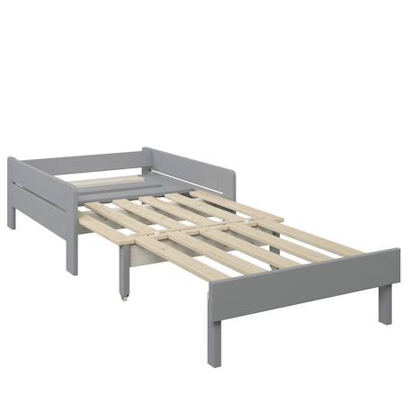 Lit mezzanine avec bureau et chauffeuse pin massif  basile Blanc+Gris 12 - vertbaudet enfant 