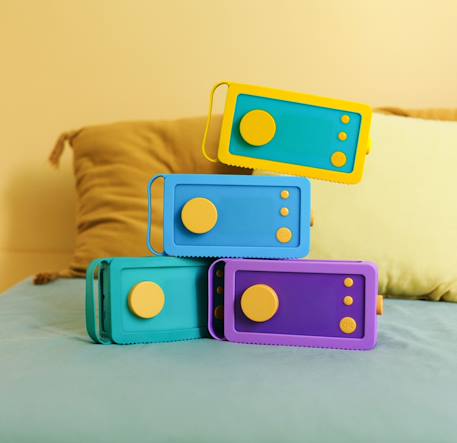 Coque pour Ma Fabrique à Histoires protection officielle en silicone Bleu+Orange+Violet 16 - vertbaudet enfant 