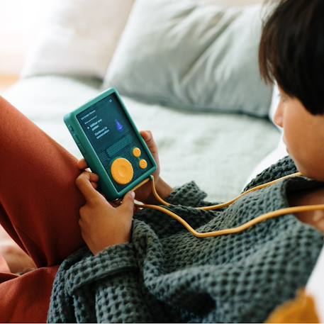 Coque FLAM anti-chocs compatible avec baladeur audio interactif flam Lunii Vert 4 - vertbaudet enfant 