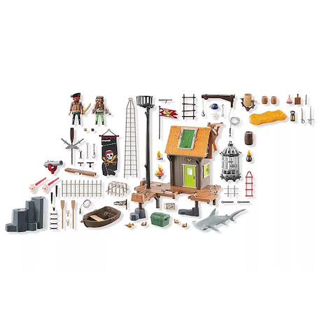 Pirates port de pirates avec repaire, prisons et canon 71792 Multicolore 4 - vertbaudet enfant 