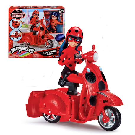 Scooter miraculous switch'n go + poupée articulée ladybug Rouge 1 - vertbaudet enfant 