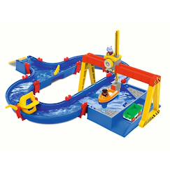 Jouet-Jeux de plein air-Jeux de plage-Piscine-Circuit d'eau Le port à conteneurs aquaplay