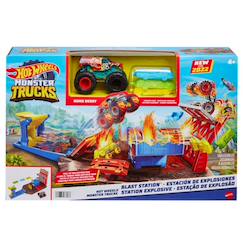Jouet-Jeux d'imagination-Hot wheels coffret de jeu la station explosive