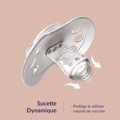 Lot de 2 sucettes dynamique lovi botanic Bleu+Rose 3 - vertbaudet enfant 