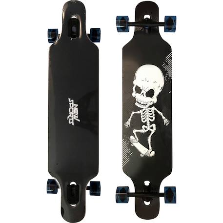 Planche longboard skull squelette abec 9 Noir 1 - vertbaudet enfant 