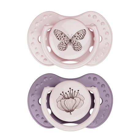 Lot de 2 sucettes dynamique lovi botanic Bleu+Rose 7 - vertbaudet enfant 