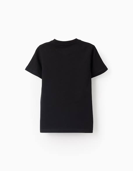 Pack 2 t-shirts en coton Blanc+Bleu foncé+Noir+Rouge 10 - vertbaudet enfant 
