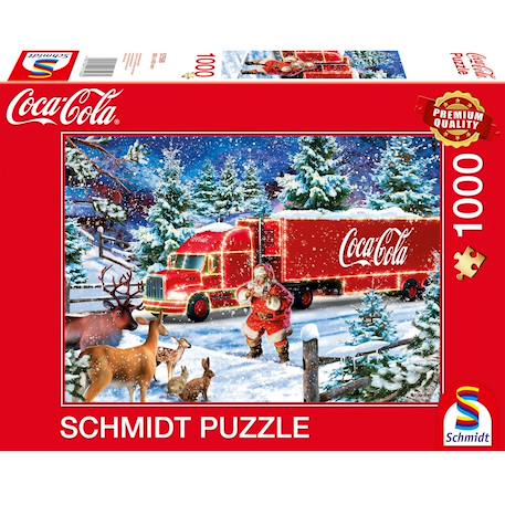 Puzzle camion de noël coca cola 1000 pcs Rouge 1 - vertbaudet enfant 