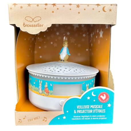 Veilleuse projecteur d'étoiles pierre lapin Blanc 3 - vertbaudet enfant 