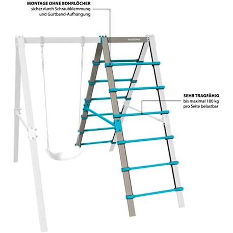 Balançoire vario module complémentaire échelle Beige et bleu 3 - vertbaudet enfant 