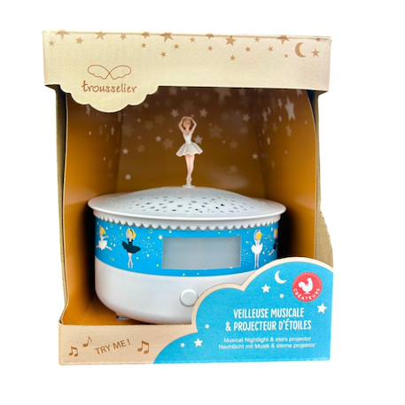 Veilleuse projecteur d'étoiles ballerine Blanc 3 - vertbaudet enfant 