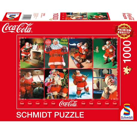 Puzzle père noël coca cola 1000 pcs Rouge 1 - vertbaudet enfant 