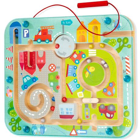 Jeu magnétique ville labyrinthe Bleu 1 - vertbaudet enfant 