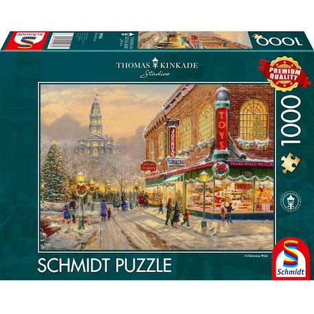 Puzzle ambiance de noël 1000 pcs Vert 1 - vertbaudet enfant 