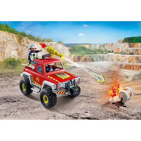 Action heroes véhicule de pompiers avec bidon enflammé 71824 Multicolore 3 - vertbaudet enfant 