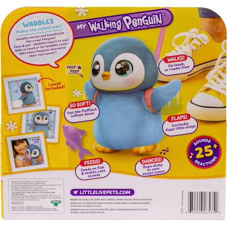 Little live pets - mon pingouin qui marche Bleu 6 - vertbaudet enfant 