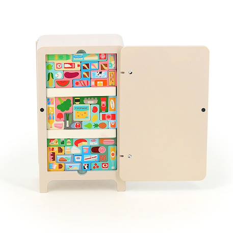 Jeu de logique en bois le frigo Beige 3 - vertbaudet enfant 