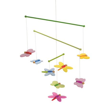 Mobile en bois papillons Rose 2 - vertbaudet enfant 
