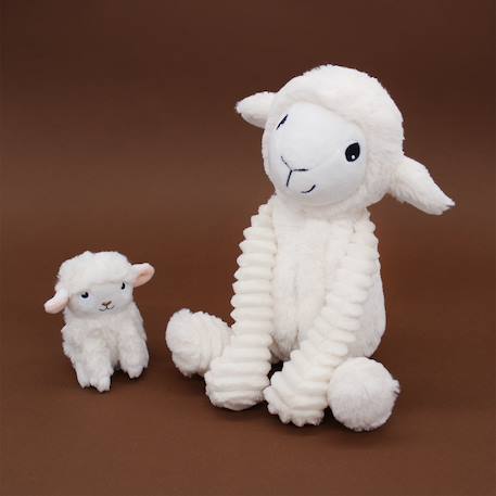 Peluche mouton maman et son bébé blanc Blanc 2 - vertbaudet enfant 