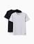 Pack 2 t-shirts en coton Blanc+Bleu foncé+Noir+Rouge 9 - vertbaudet enfant 