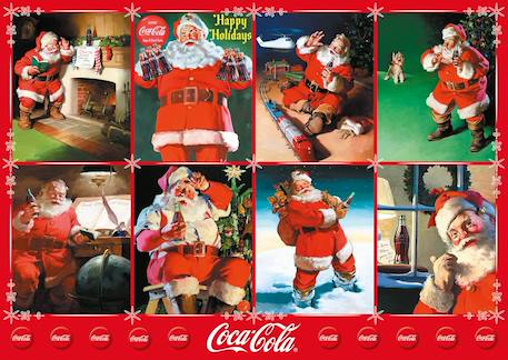 Puzzle père noël coca cola 1000 pcs Rouge 3 - vertbaudet enfant 