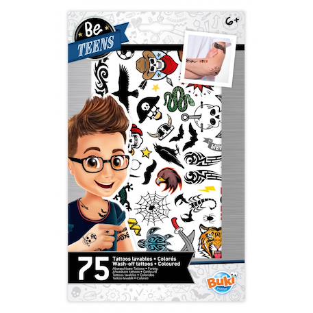 75 tattoos lavables rock Gris 1 - vertbaudet enfant 