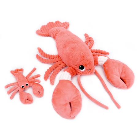 Peluche homard maman et son bébé corail Rose 1 - vertbaudet enfant 