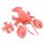 Peluche homard maman et son bébé corail Rose 1 - vertbaudet enfant 